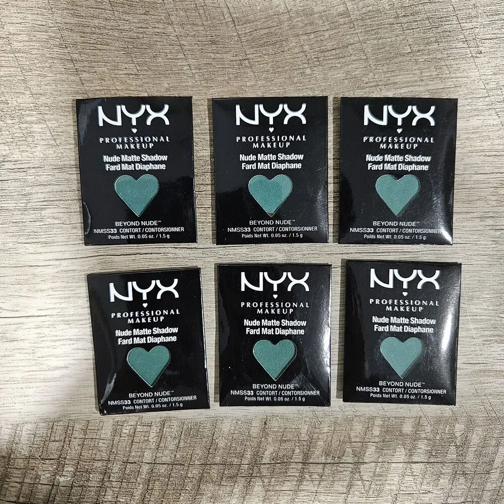 LOT OF 6 NYX Nude Matte Eye Shadow Refill - Sealed NMS33 Contort Green
